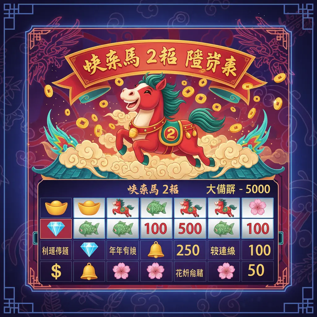 老虎機賠率表 - 快樂馬 2號